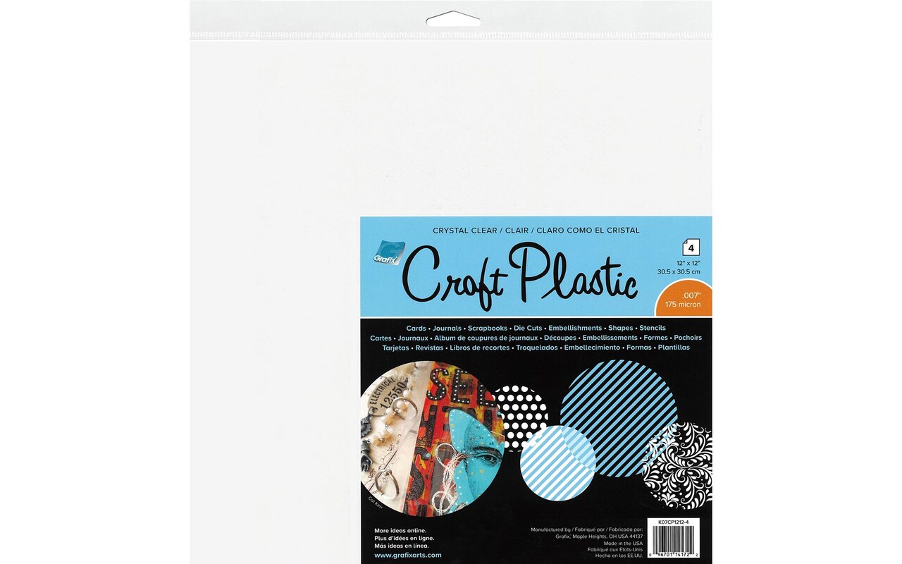 Grafix Craft Plastic 12x12 Clear